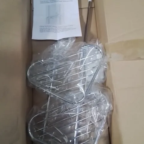 BOXED CHROME DOUBLE BATHROOM TIDY