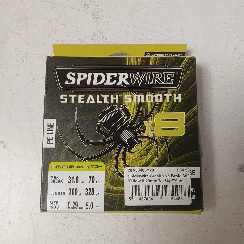 SPIDERWIRE STEALTH SMOOTH BRAIDED FISHING LINE X8 – HI-VIS YELLOW