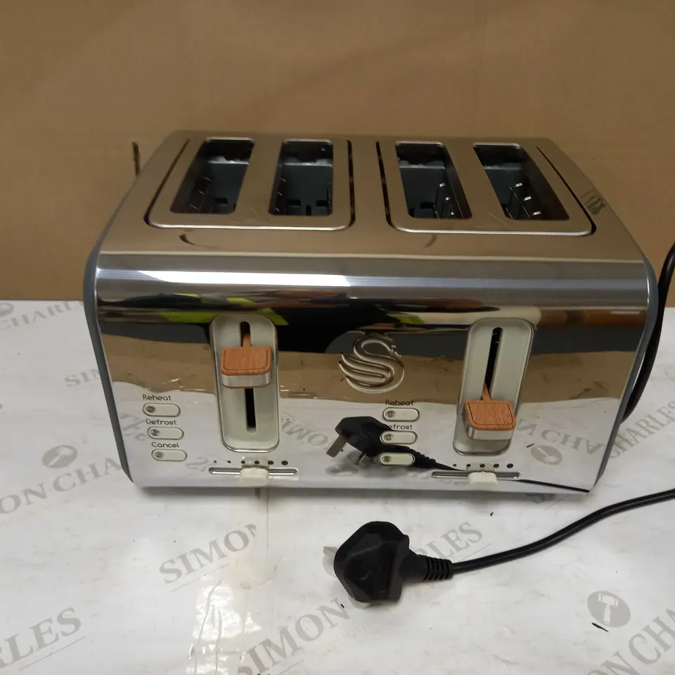 SWAN NORDIC 4 SLICE TOASTER - GREY