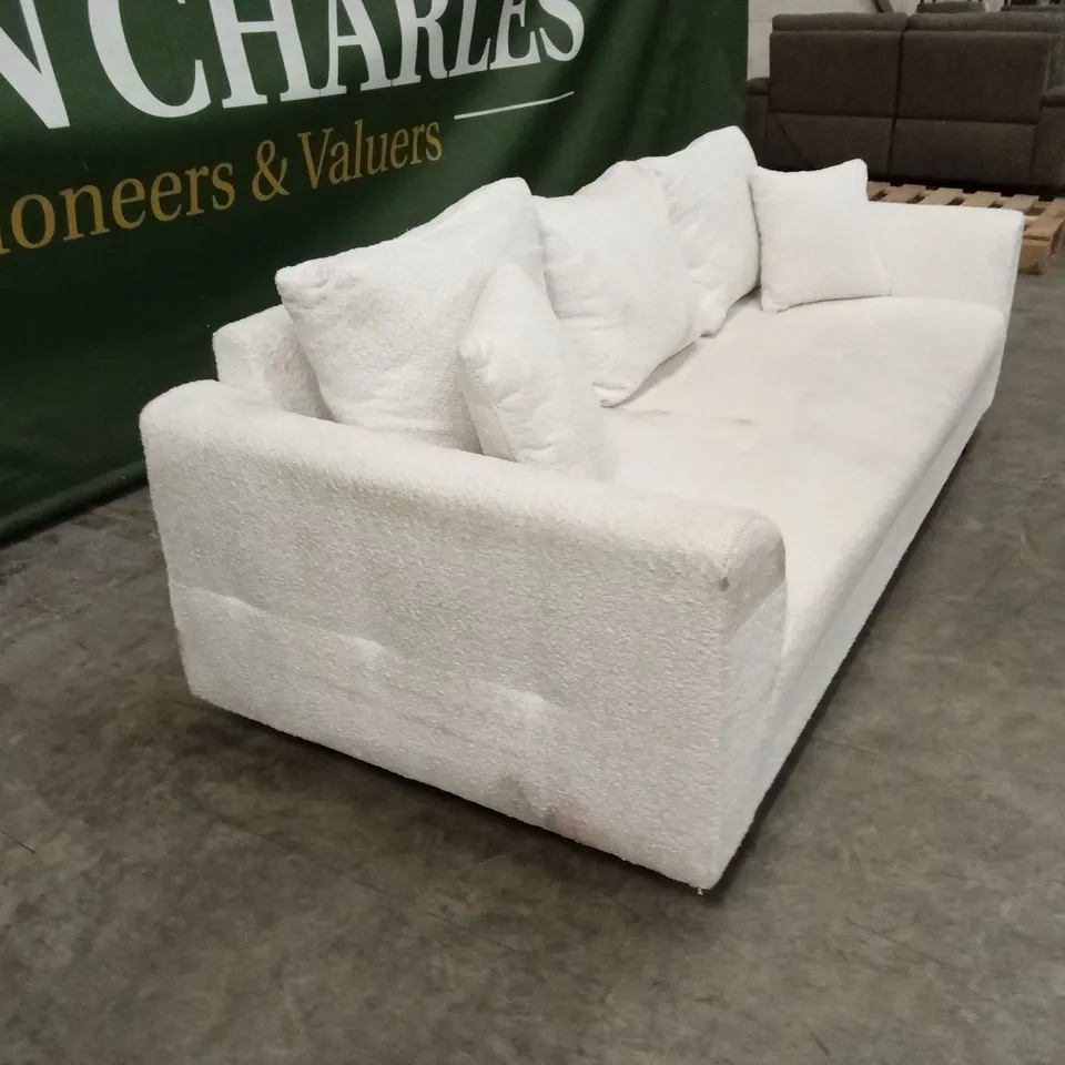 RUNE 3 SEATER FABRIC SOFA - NATURAL RRP £599