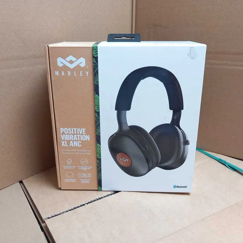 BOXED HOUSE OF MARLEY POSITIVE VIBRATION XL ANC BLUETOOTH HEADPHONES