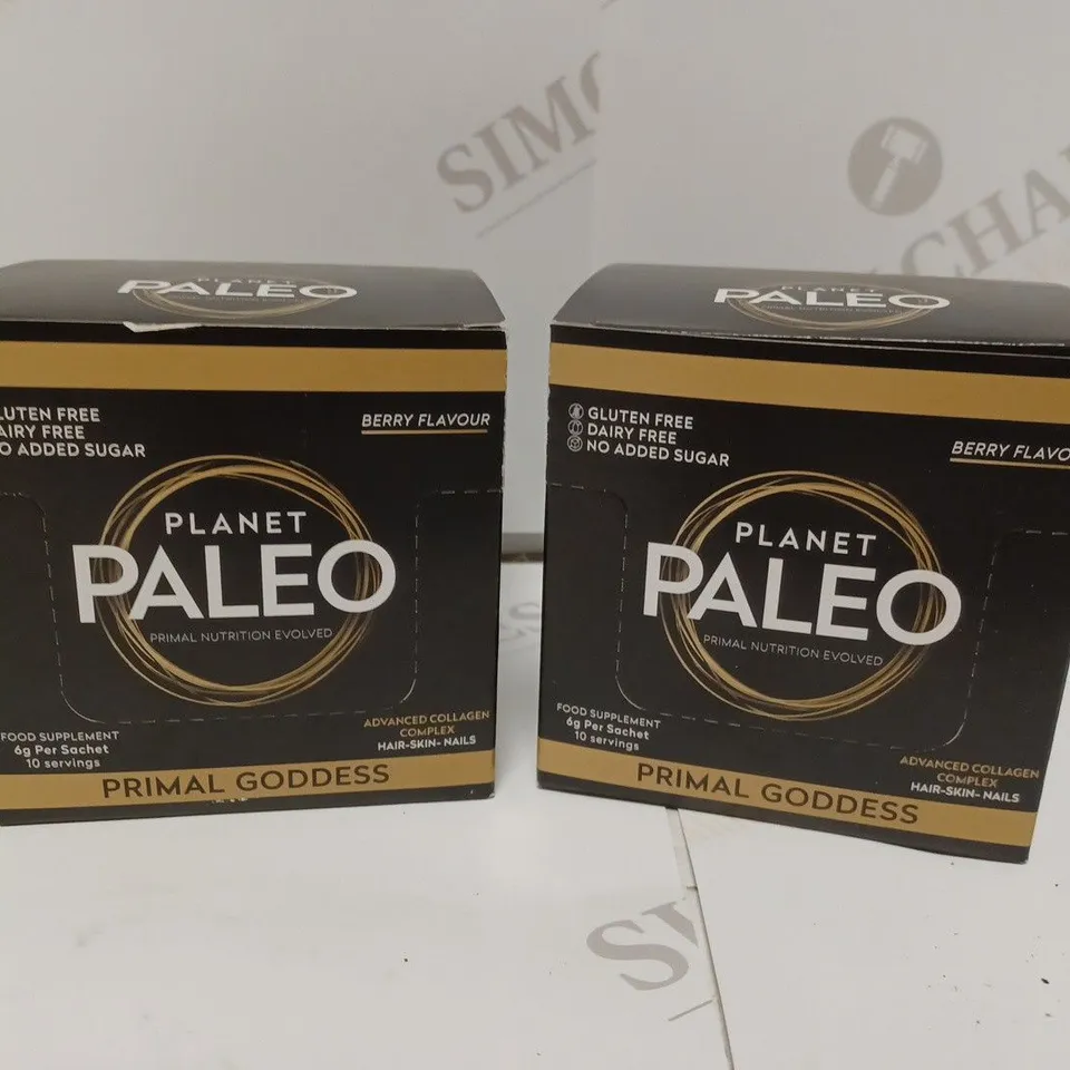 BOX OF APPROX 10 PLANET PALEO PRIMAL GODDESS FOOD SUPPLEMENT - BERRY FLAVOUR 10X60G