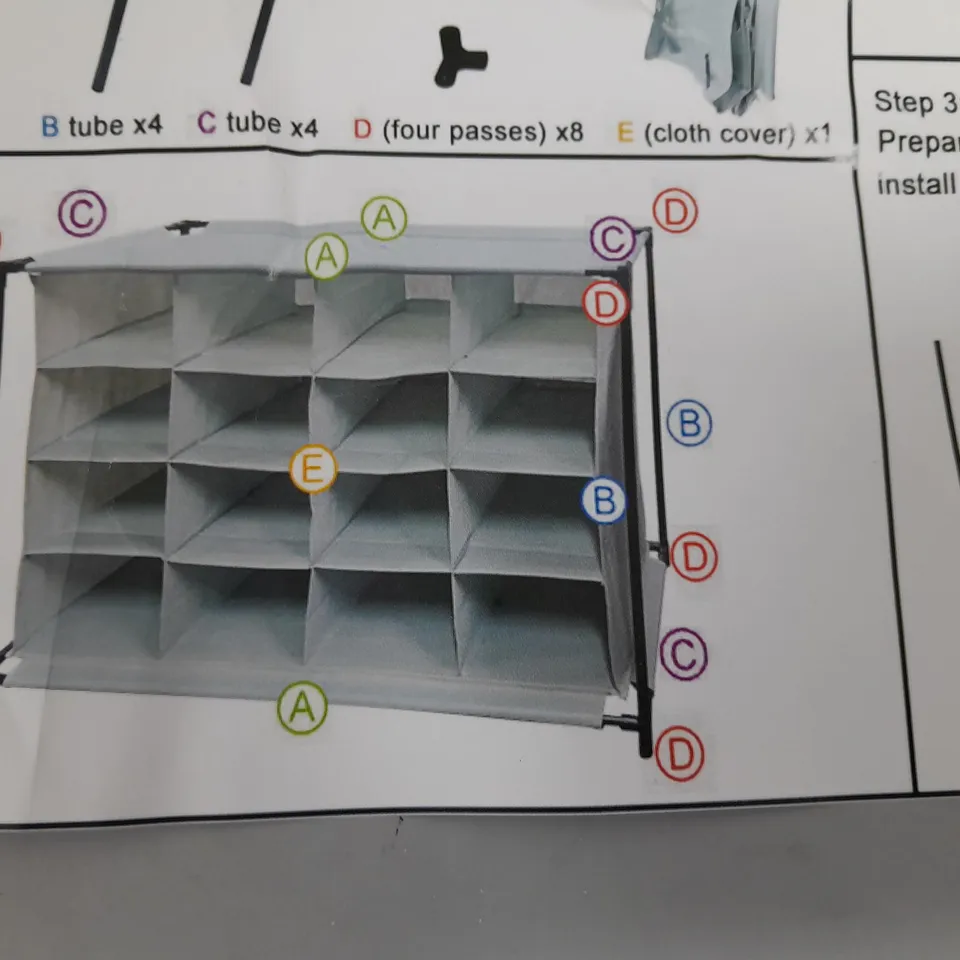 TWO BOXED FABRIC SHOE STORAGE UNITS