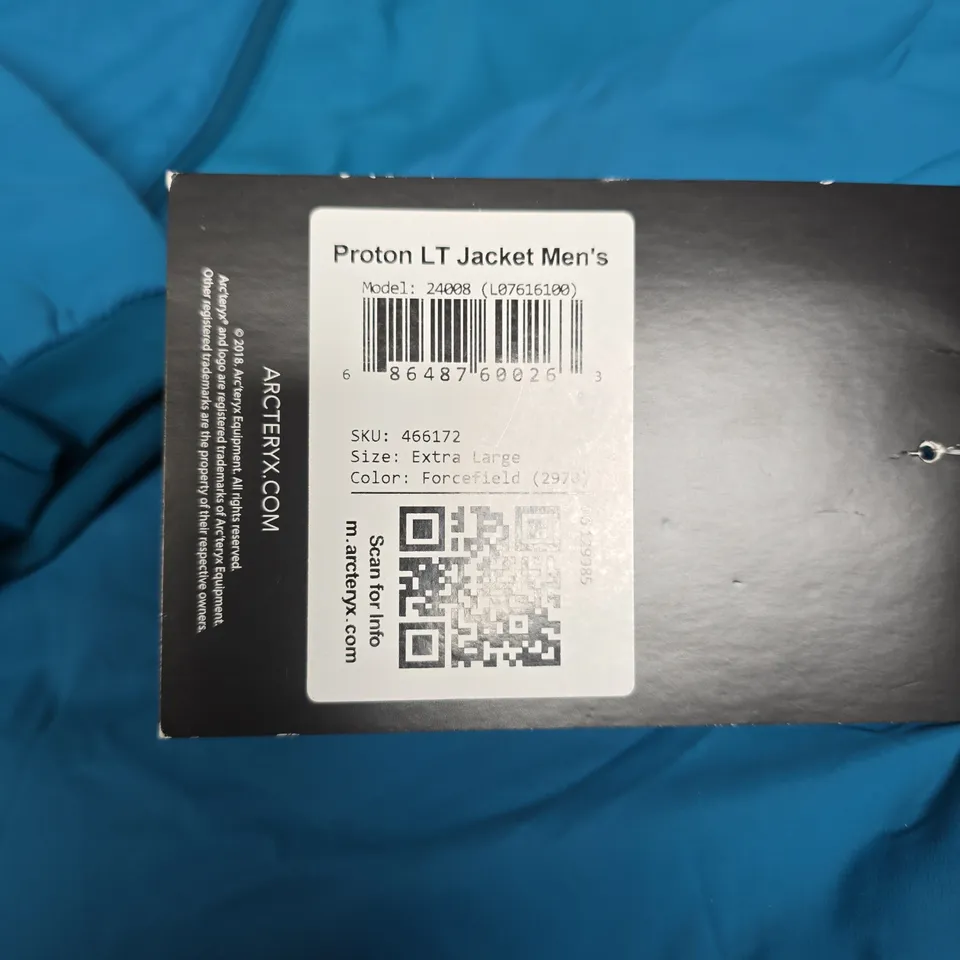 ARC'TERYX PROTON LT MENS JACKET - SIZE XL