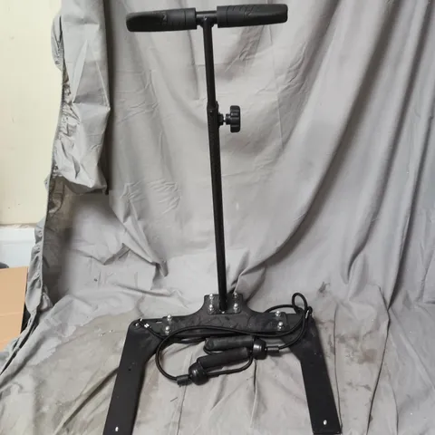 BLACK METAL FITNESS WORKOUT MACHINE WITH HAND GRIPS AND ELASTICATED PULLEYS