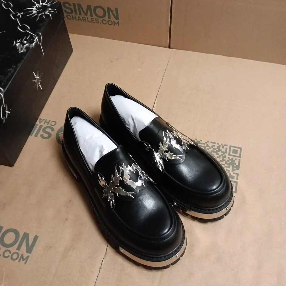 KOI METAL MEN'S LOAFERS - BLACK, UK 10