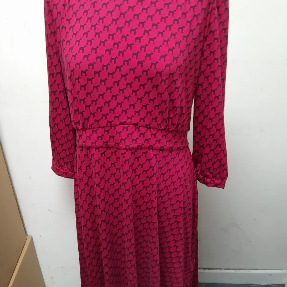 HOBBS LONDON NIDI JERSEY DRESS IN RED - UK 14