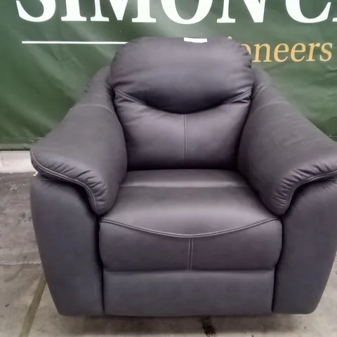 DESIGNER G PLAN JACKSON CHAIR - CAMBRIDGE PETROL BLUE LEATHER
