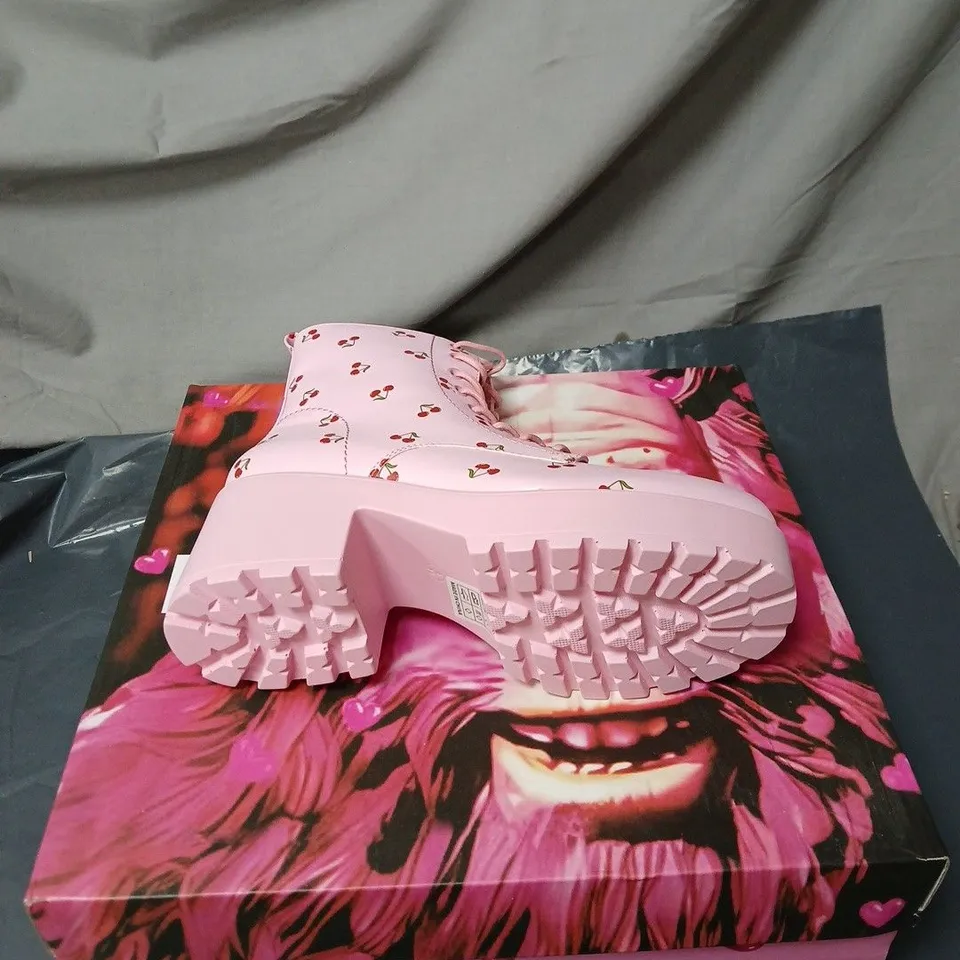 KOI CHERRY PASSION PLATFORM BOOTS PINK BOXED SIZE 5