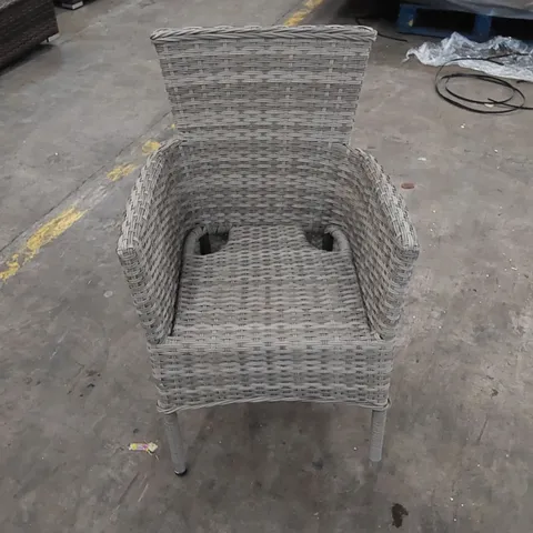 WOVEN GARDEN ARMCHAIR - GREY
