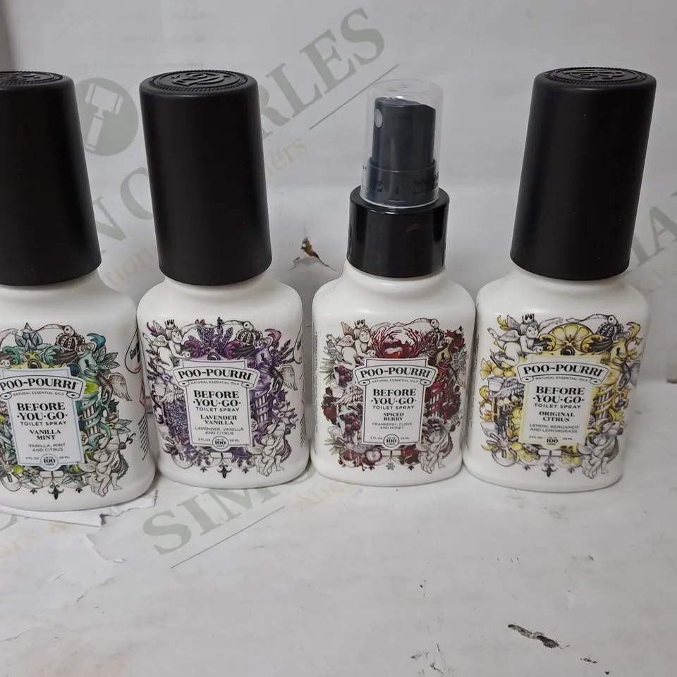 LOT OF 4 BEFORE YOU GO TOILET SPRAY 