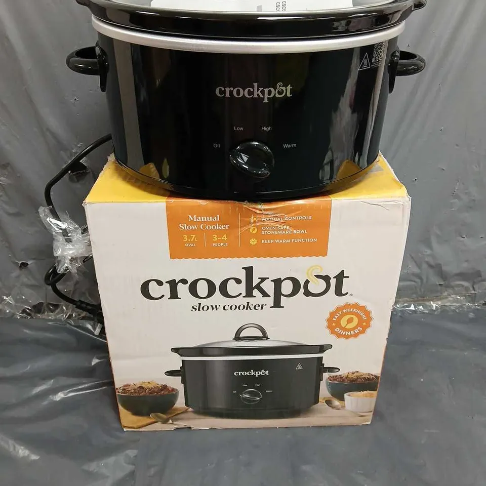 BOXED CROCKPOT MANUAL SLOW COOKER 3.7L RRP £24