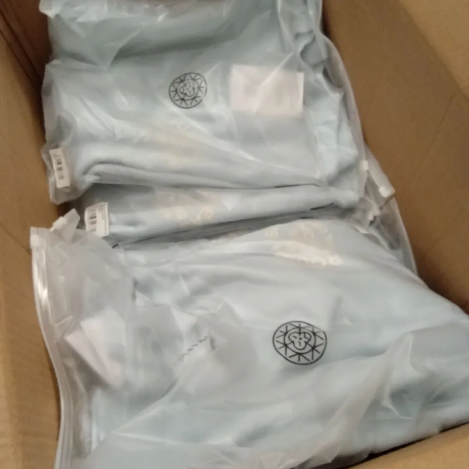 BOX OF APPROXIMATELY 8 X BRAND NEW BRASS MONKEY LADIES ROUGH SEAS MAKE STRONG SAILORS SWEATS - ICE BLUE // SIZE: XL