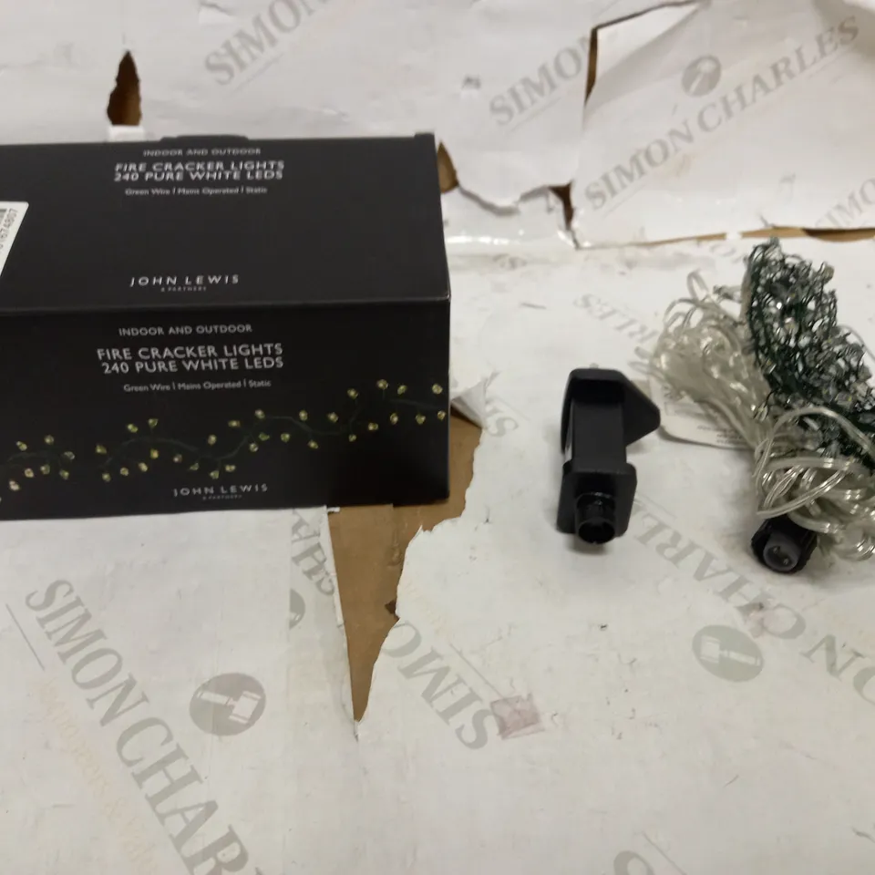 JOHN LEWIS FIRE CRACKER LIGHTS 240 PURE WHITE LEDS 