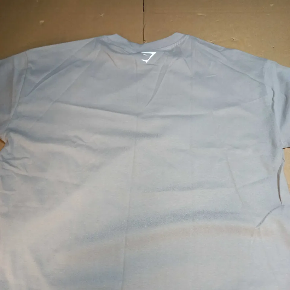 GYM SHARK WASHED KHAKI T-SHIRT - UK SMALL