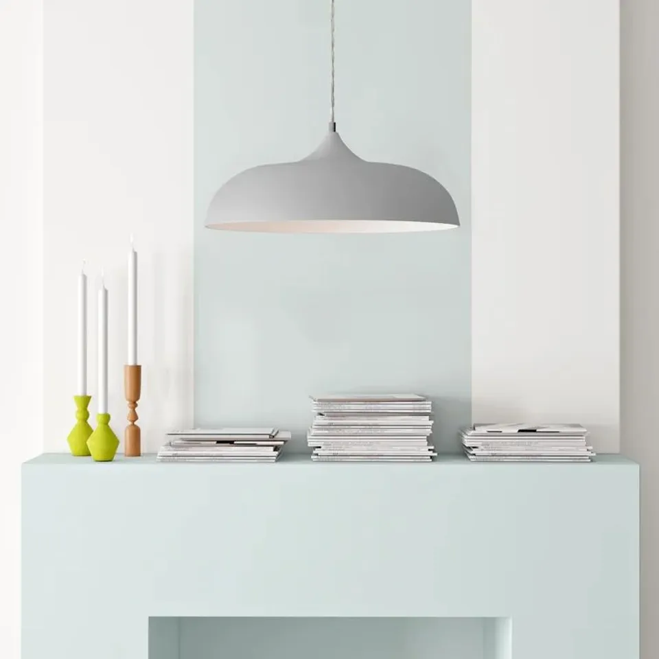 CALZADA 1 LIGHT DOME PENDANT FINISH GREY X 2