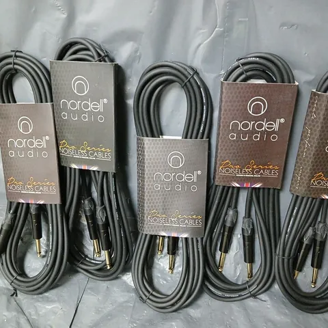 5 PACKS OF NORDELL AUDIO NOISELESS CABLES 