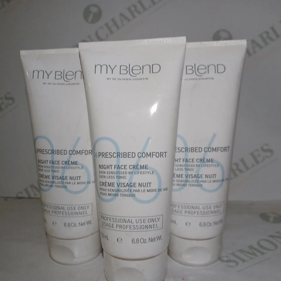 BOX OF APPROX 10 X 200ML MY BLEND 06 PRESCRIBED COMFORT NIGHT FACE CREME