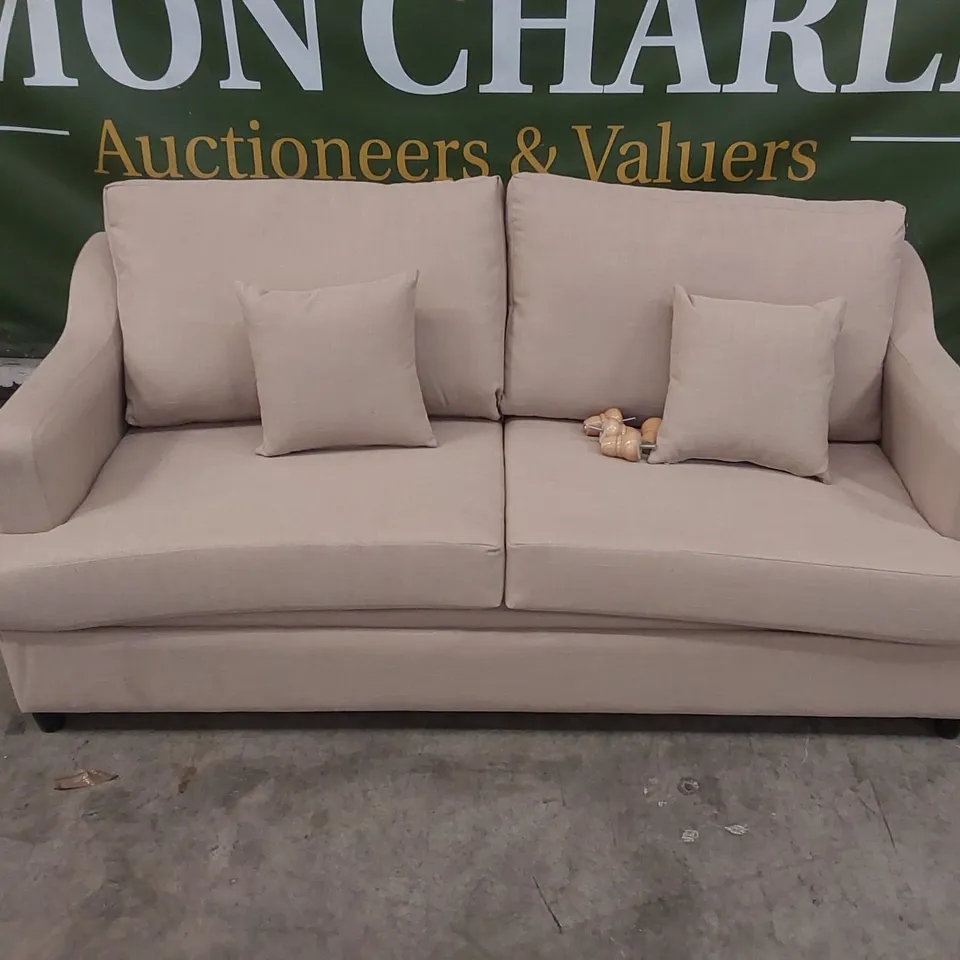 QUALITY DESIGNER ATWORTH 3.5 SEATER SOFA BED - BEIGE
