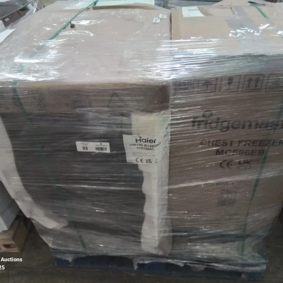 PALLET OF APPROXIMATELY 4 UNPROCESSED RAW RETURN WHITE GOODS TO INCLUDE;