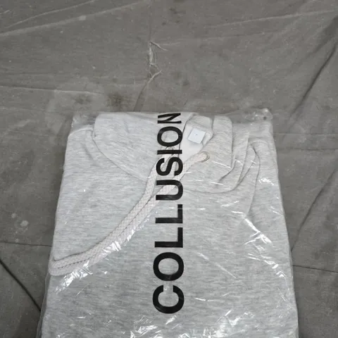 COLLUSION GREY HOODIE SIZE L