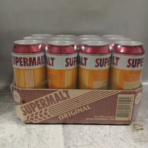 SEALED SUPERMALT NON-ALCOHOLIC BEVERAGE 12X500ML - COLLECTION ONLY