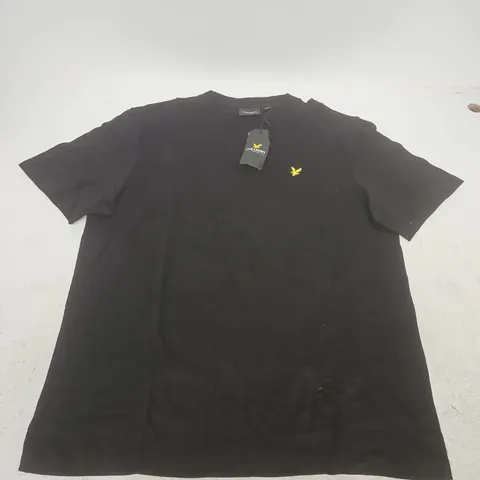 LYLE & SCOTT OVERSIZED T-SHIRT IN BLACK - LARGE