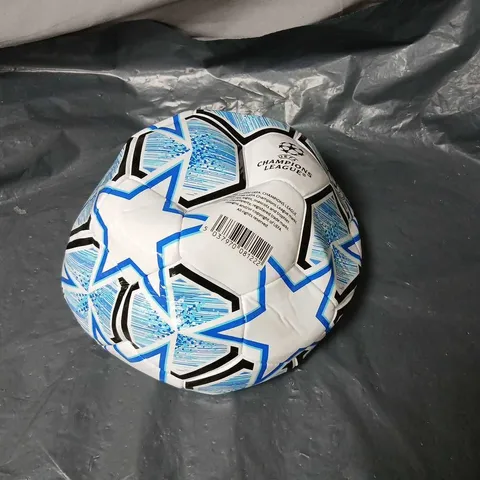 CHAMPIONS LEAGUE FOOTBALL – WHITE WITH BLUE STAR PATTERN