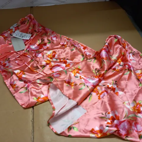 QUIZ OCCASION SATIN FLORAL DRESS - 8