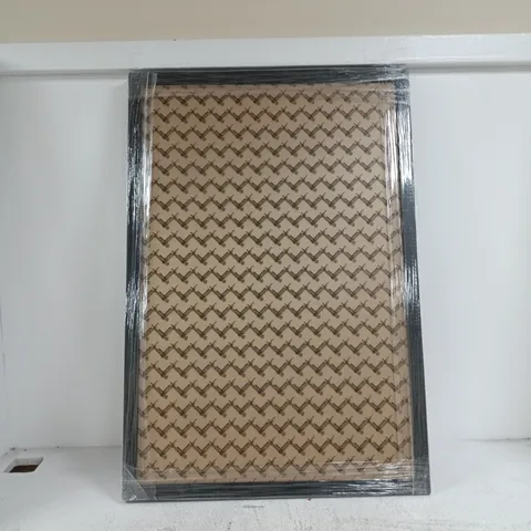 SET OF 3 BLACK WOODEN FRAMES 65 X 96CM APPROX