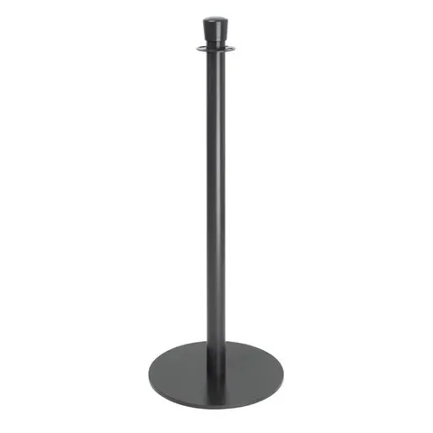 BOXED BOLERO FLAT BASE BARRIER POSTS BLACK (2 PACK) (1 BOX)