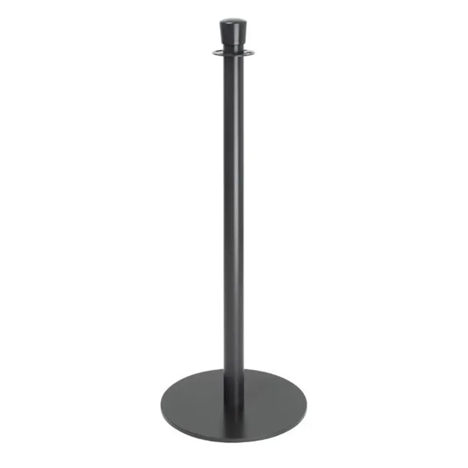 BOXED BOLERO FLAT BASE BARRIER POSTS BLACK (2 PACK) (1 BOX)