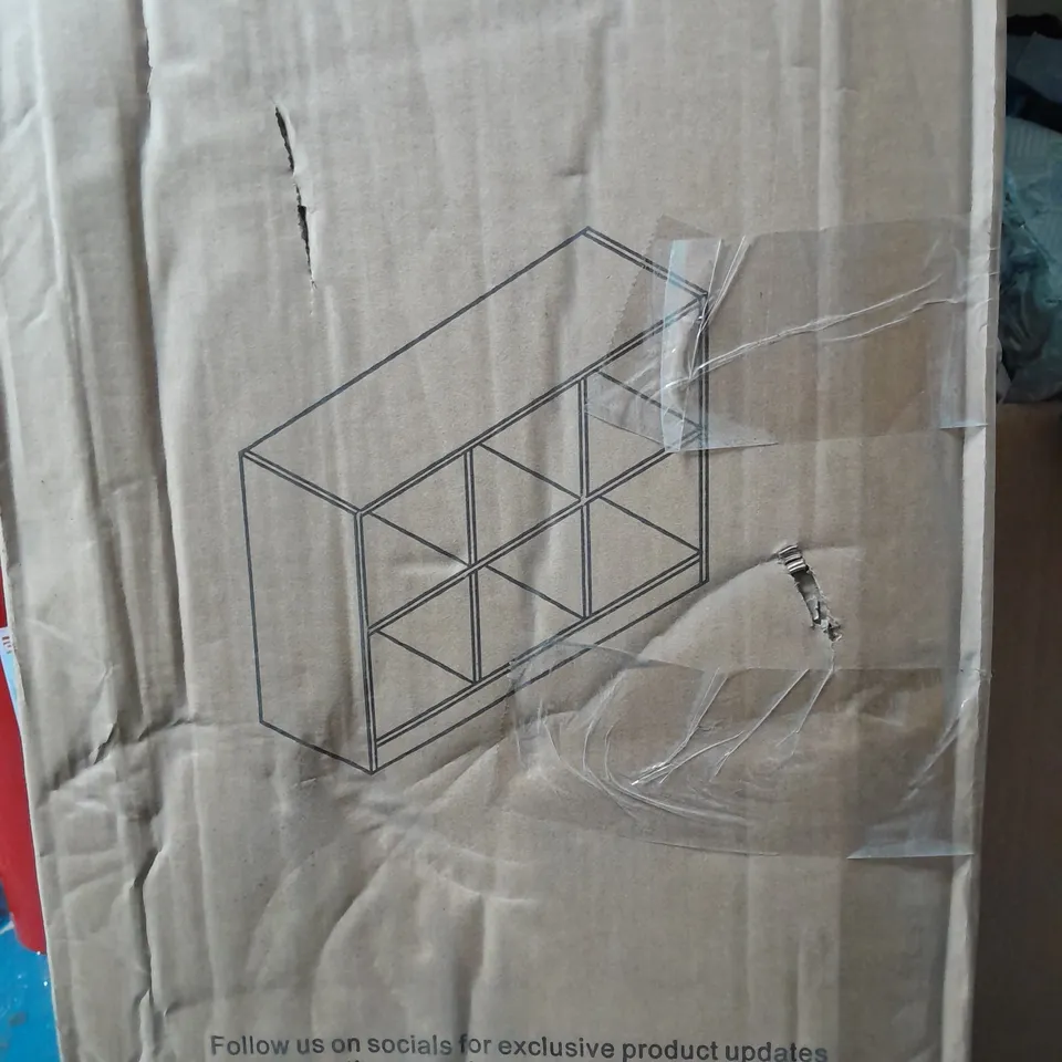 6 CUBE STORAGE UNIT WHITE - COLLECTION ONLY