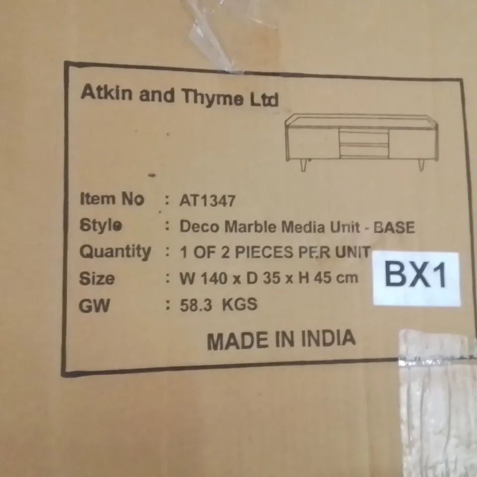 BOXED DECO MARBLE MEDIA UNIT (2BOXES)