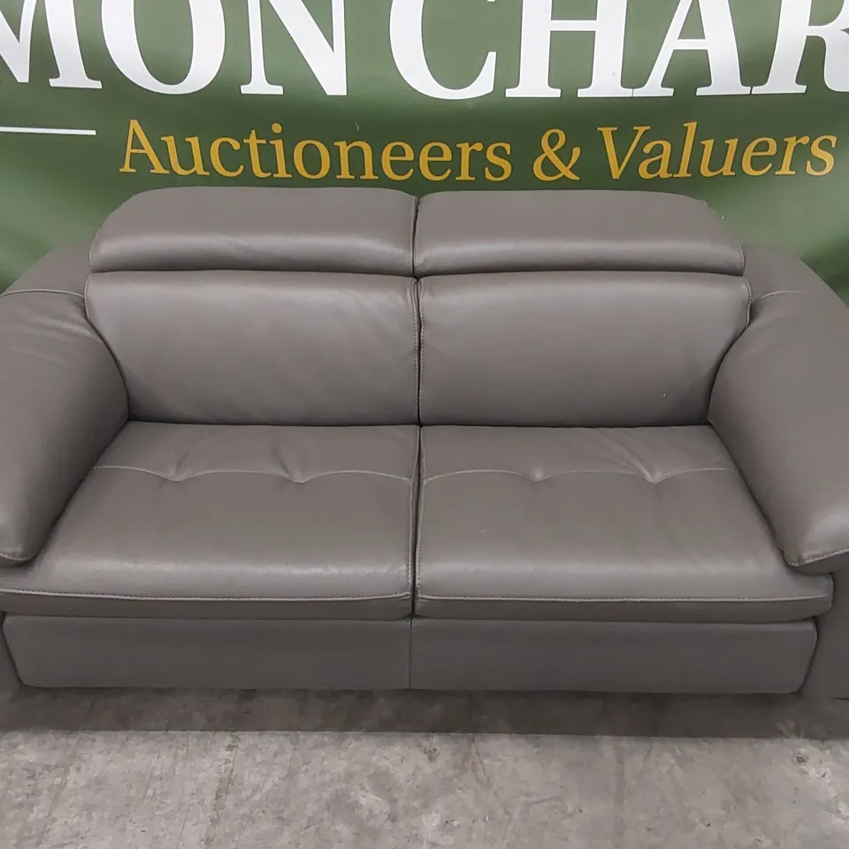 QUALITY DESIGNER ITALIAN MADE MARTINE 2 SEATER LEATHER SOFA