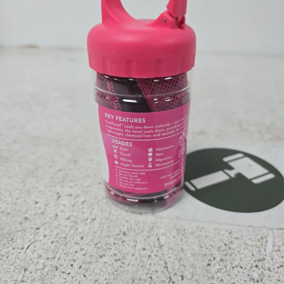 COOLTOWEL PINK COOLING BOTTLE – INSTANT RELIEF ACCESSORY