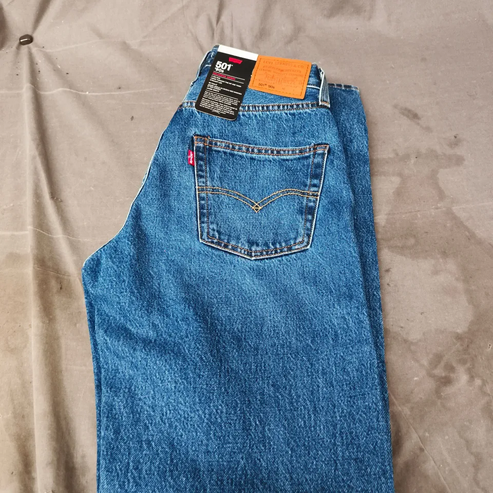 LEVI'S 501 JEANS – BLUE DENIM, 1990S VINTAGE - SIZE W24 X L32