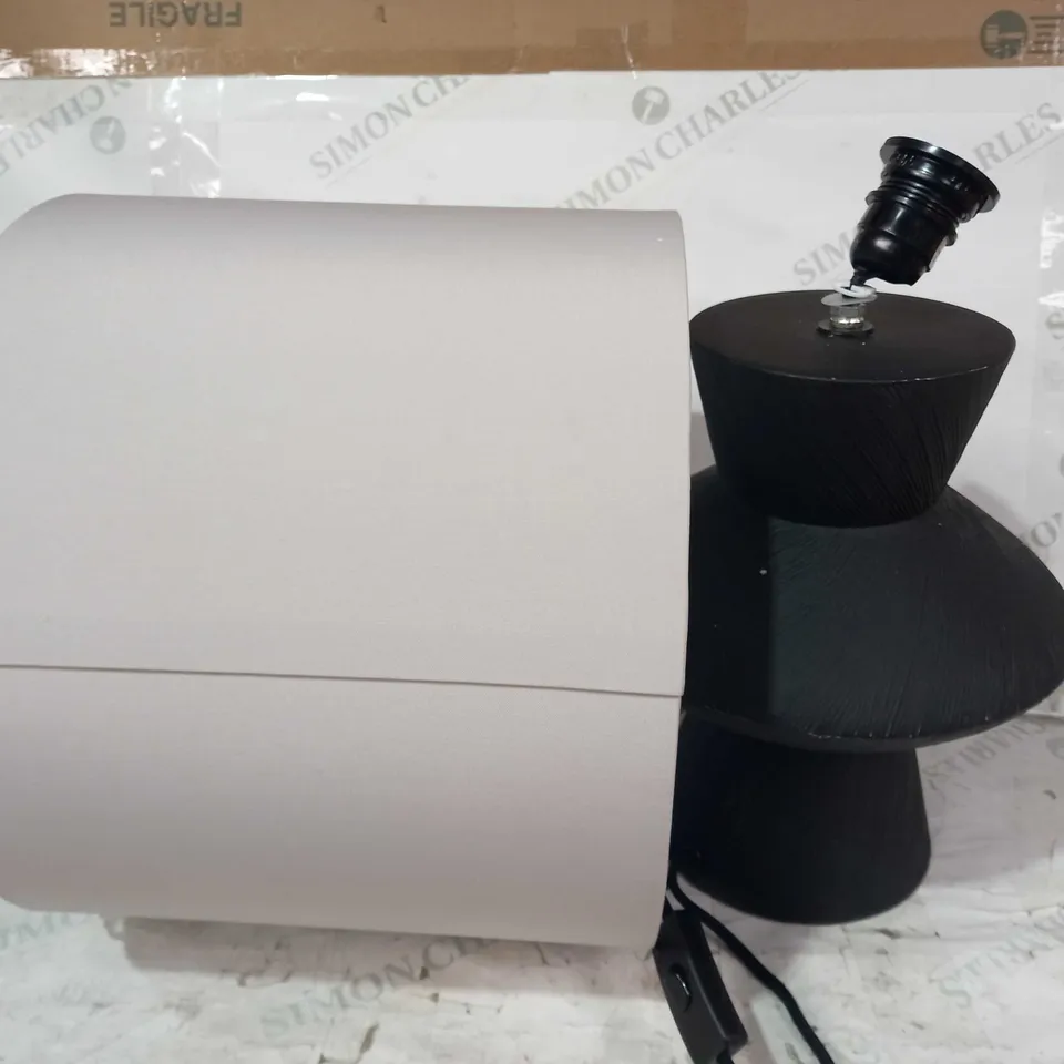 K BY KELLY HOPPEN TABLE LAMP WITH LINEN SHADE