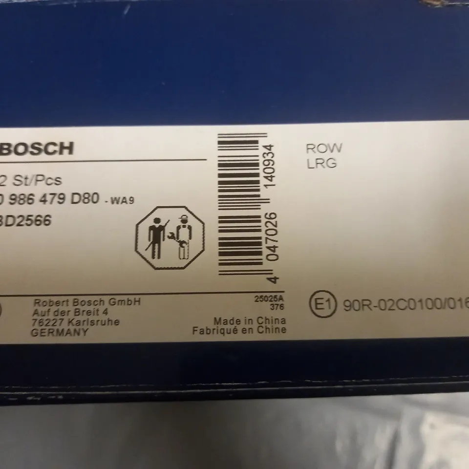 PAIR OF BOSCH ROW LRG BRAKE DISCS - 0 986 479 D80