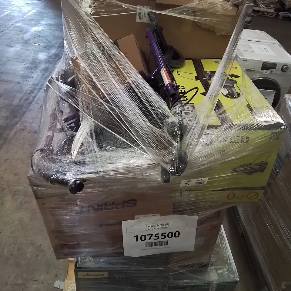 PALLET OF APPROXIMATELY 19 UNPROCESSED RAW RETURN HOUSEHOLD AND ELECTRICAL GOODS TO INCLUDE;