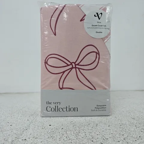 THE VERY COLLECTION DUVET COVER SET – PINK POLYCOTTON, DOUBLE