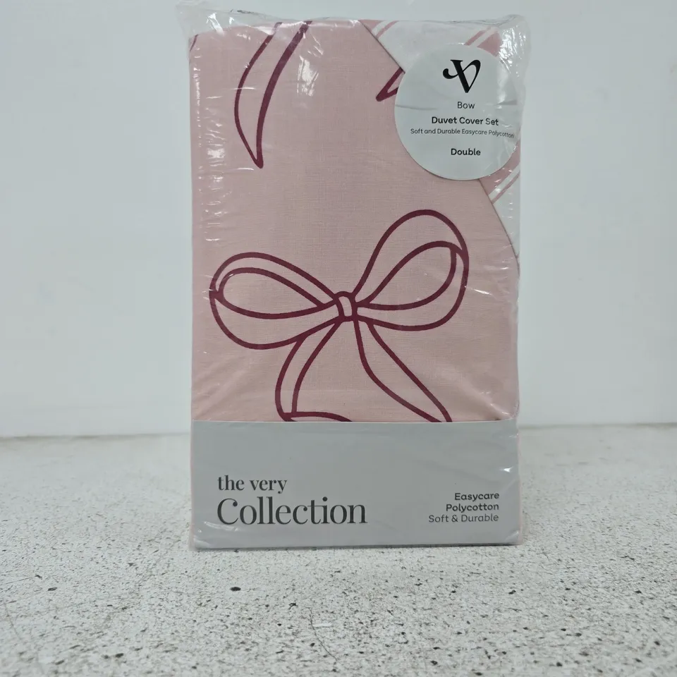 THE VERY COLLECTION DUVET COVER SET – PINK POLYCOTTON, DOUBLE