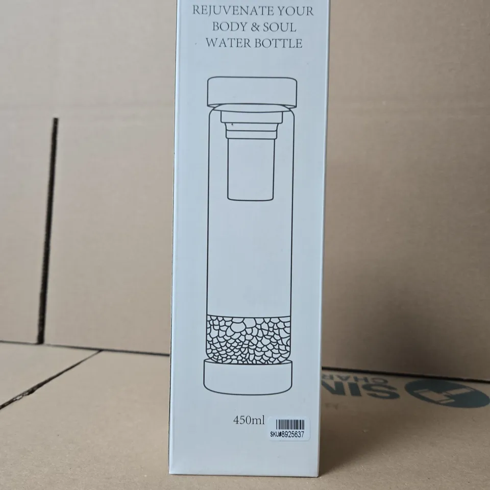 BOXED SOUL SMART WATER BOTTLE WITH CRYSTAL STONES AND TEA INFUSER