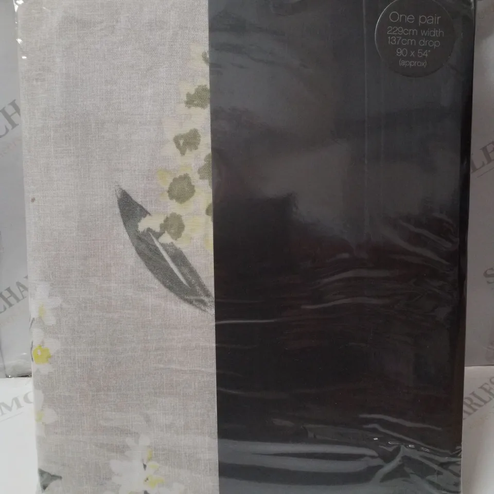 BRAND NEW FIRENZE 229×137CM FULLY LINED BLACKOUT CURTAINS - OCHRE 