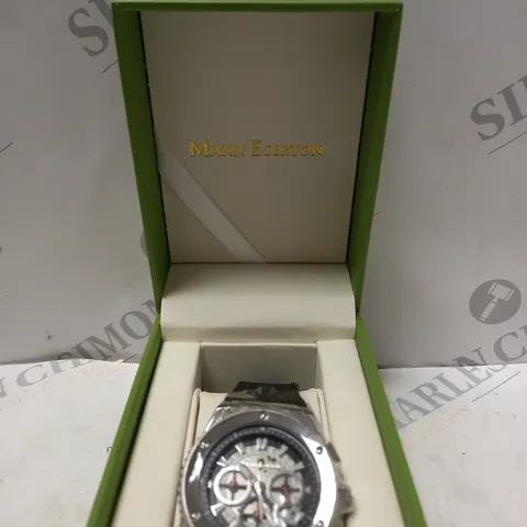 BOXED MANN EGERTON FUSION STEEL RUBBER STRAP WATCH