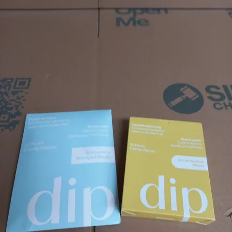 DIP ECO LAUNDRY DETERGENT AND DISHWASHER SHEETS – BLUE & YELLOW BOXES