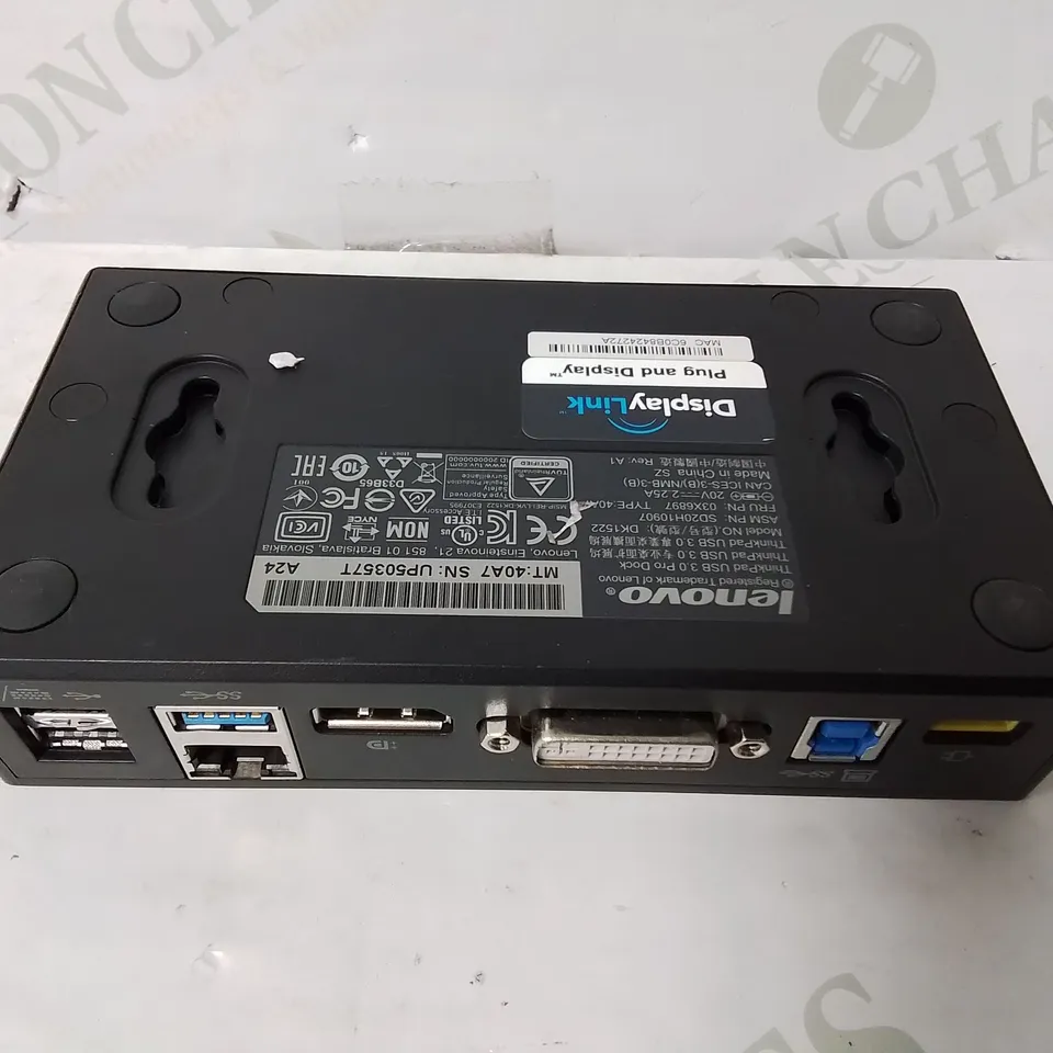 UNBOXED LENOVO THINKPAD USB 3.0 PRO DOCK