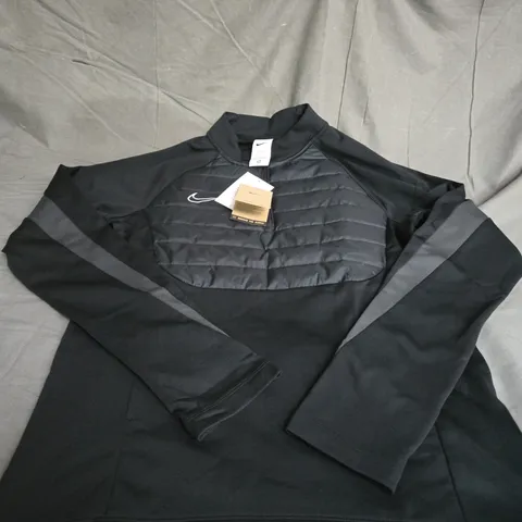 NIKE BLACK 1/4 ZIP LONG SLEEVE JACKET SIZE S