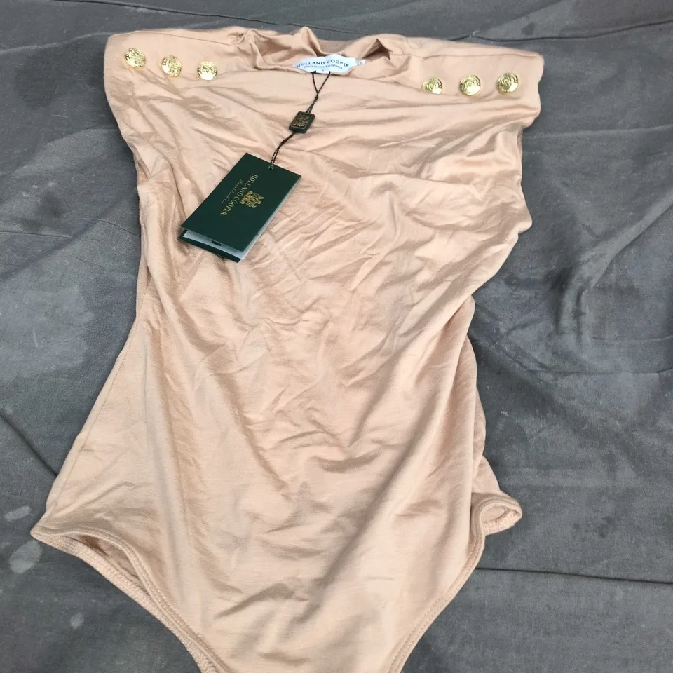 HOLLAND COOPER BODYSUIT – PINK/NUDE, WOMEN'S SIZE S