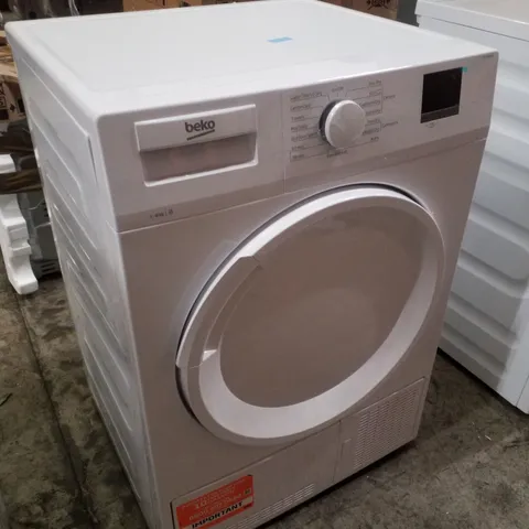 BEKO DTLCE80051W 8KG CONDENSER TUMBLE DRYER WITH SENSOR PROGRAMMES